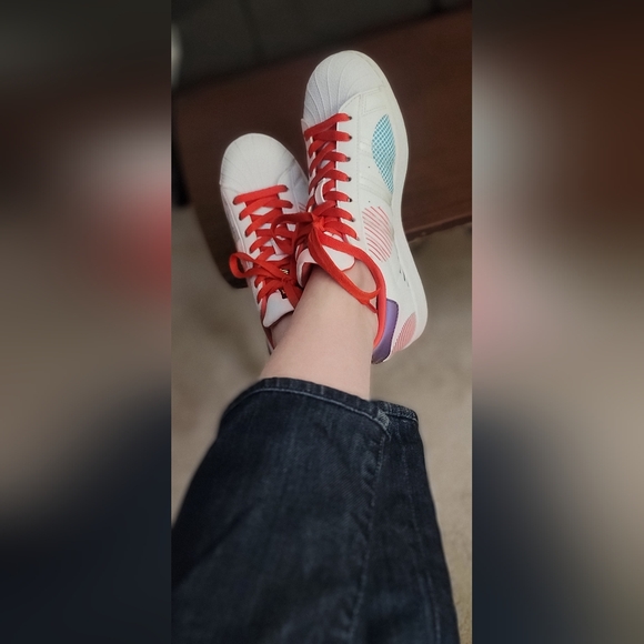 Adidas Superstar J Chinese New Yr- Yr of the OX Polka Dot Sneakers Jr Sz 7-W 8.5 - Picture 8 of 12